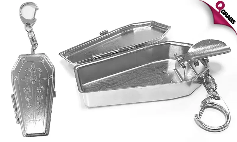 Coffin-Shaped Ashtray Key Chain!